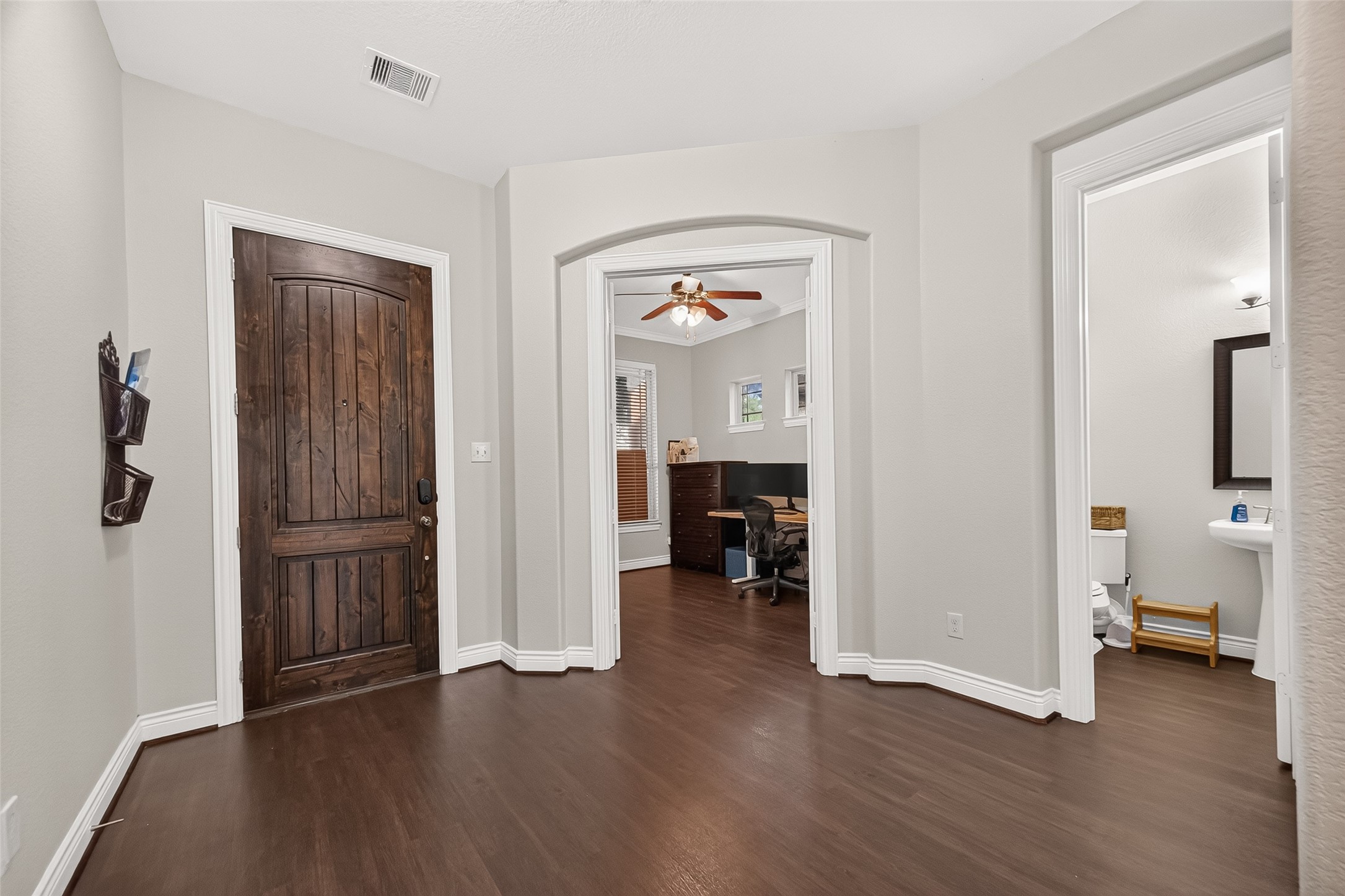 21723 Tatton Crest Court Spring, TX 77388 - Photo 3 of 26 Entryway view to the office and half bath.