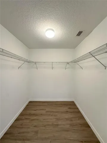 a view of a room with empty racks