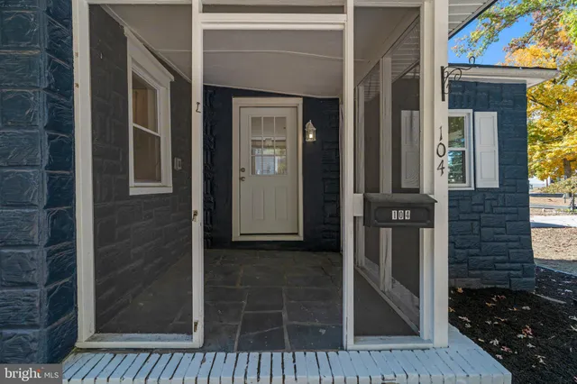 a view of wooden door