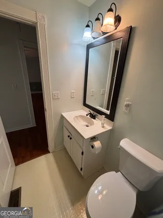 a view of a swimming pool with a yard