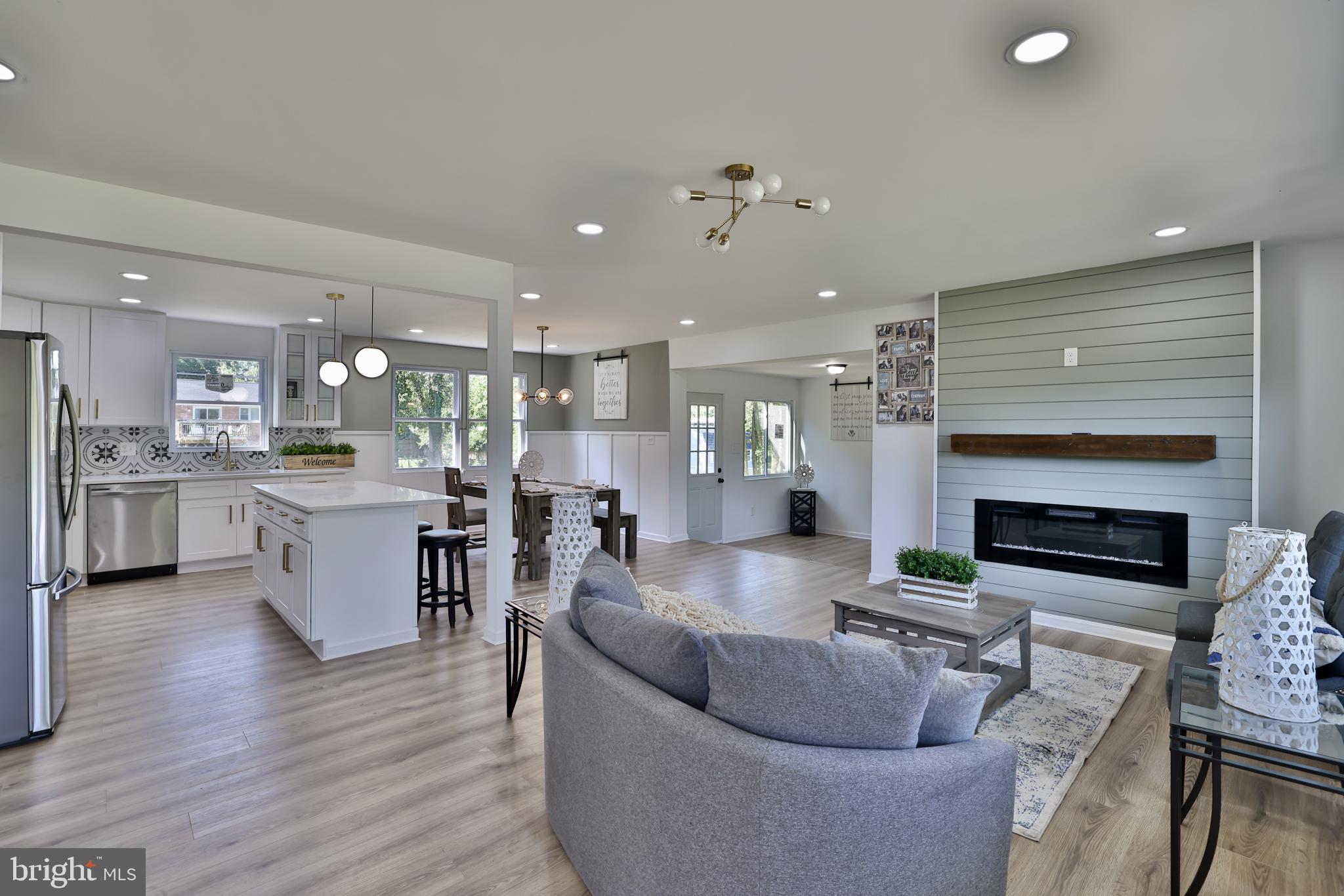 Living Room with Fireplace