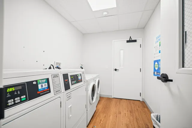 a close view of a refrigerator in kitchen