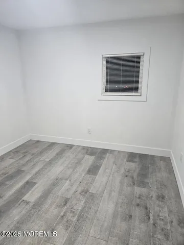 an empty room with a workbench