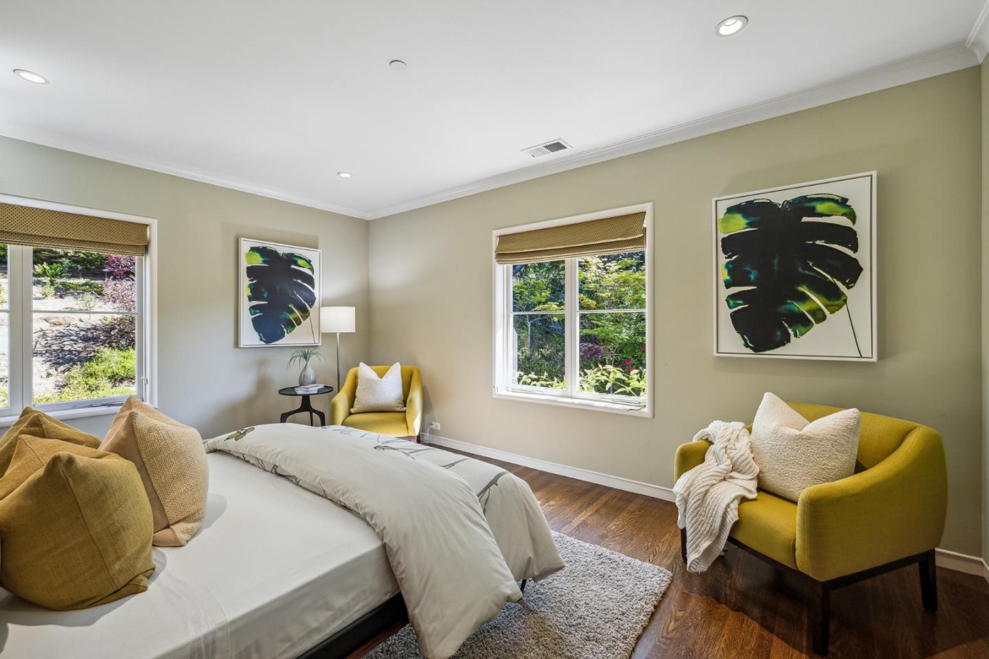 989 Hayne Road Hillsborough, CA 94010 - Photo 61 of 100 a bedroom with a bed and a couch