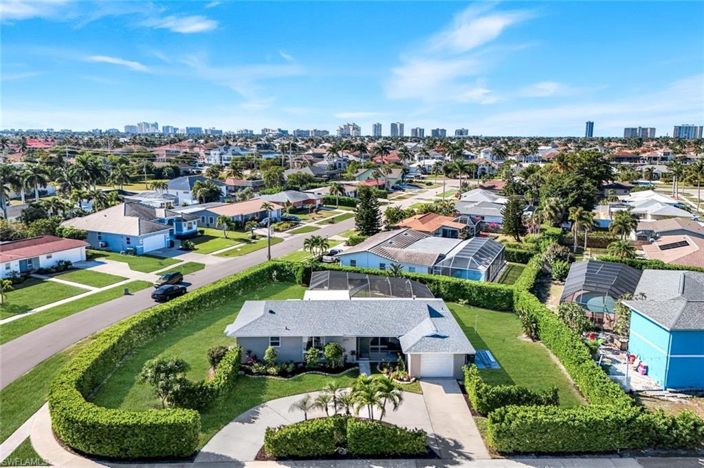 an aerial view of a city