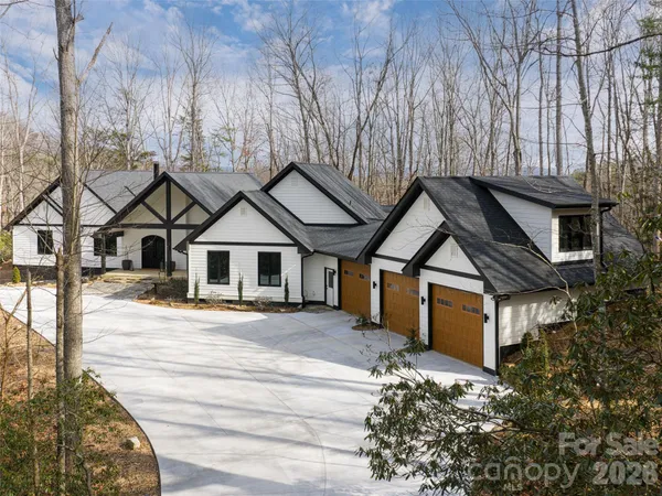 a house with trees in the background