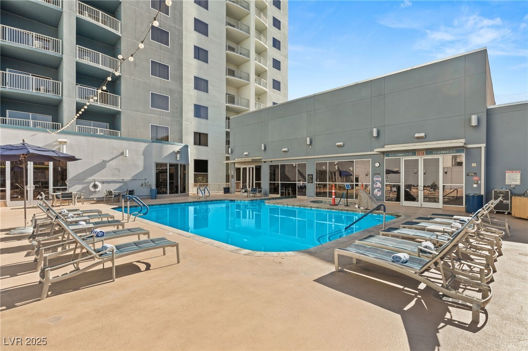 211 East Flamingo Road, Unit 610 Las Vegas, NV 89169 - Photo 38 of 42 View of swimming pool with a patio