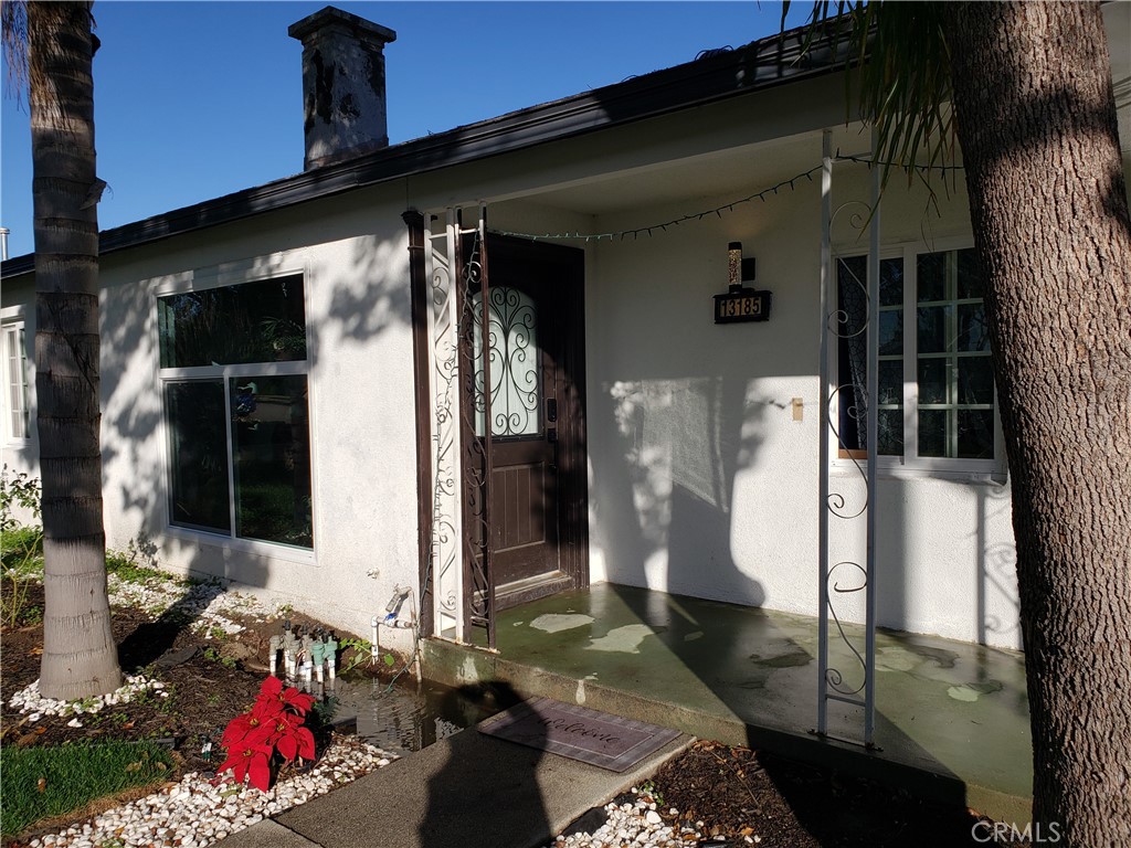 a front view of a house