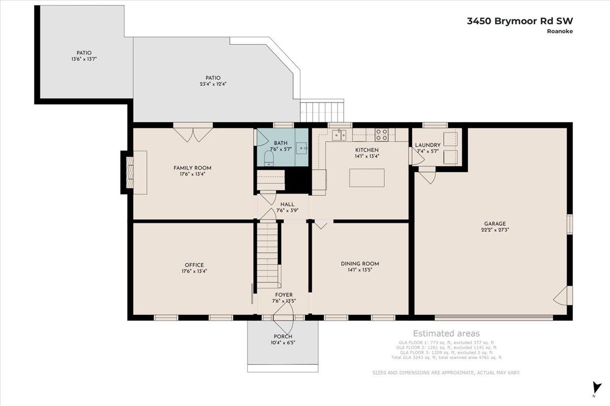 3450 Brymoor Road Southwest Roanoke, VA 24018 - Photo 43 of 45 03-03_Main Floor (GLA 2)
