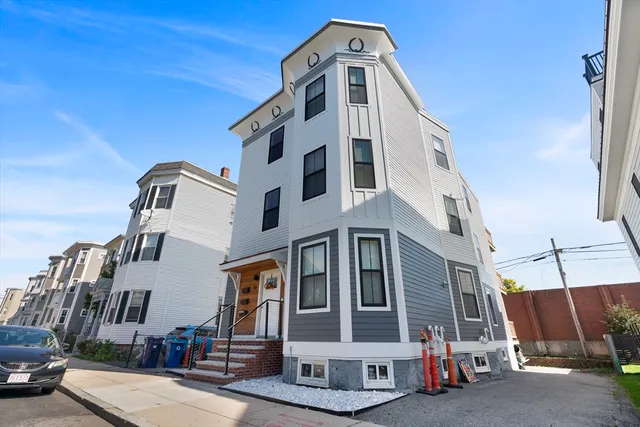 a front view of a building