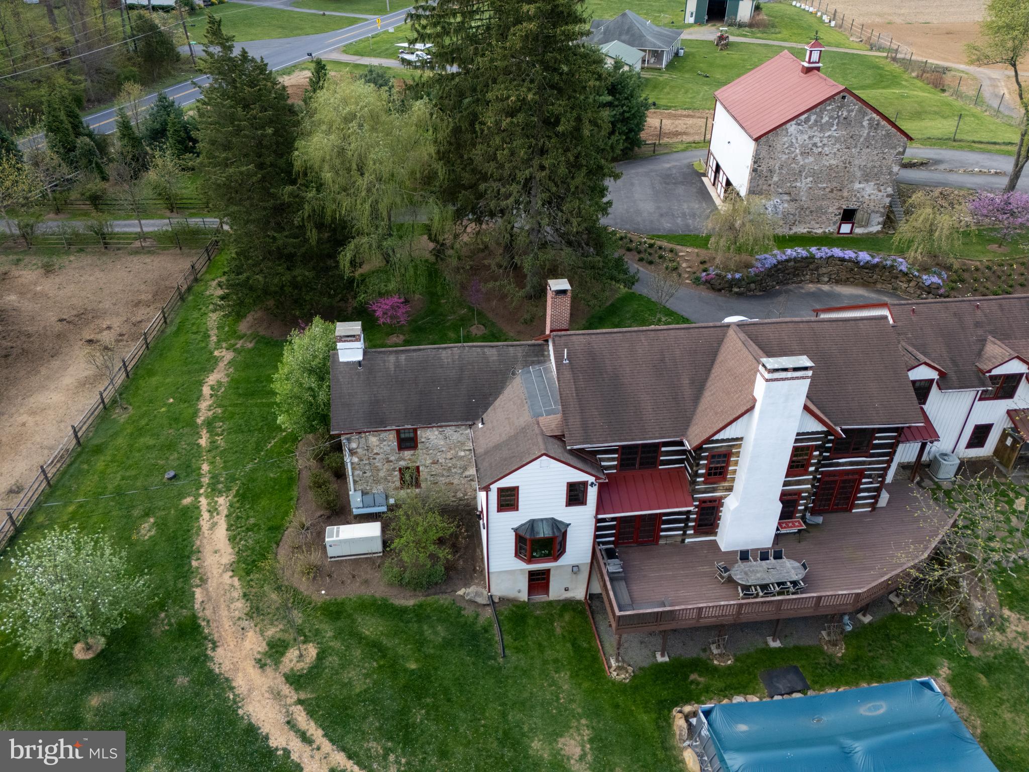 201 Pine Swamp Road Elverson, PA 19520 - Photo 41 of 60 an aerial view of residential house with outdoor space and lake view