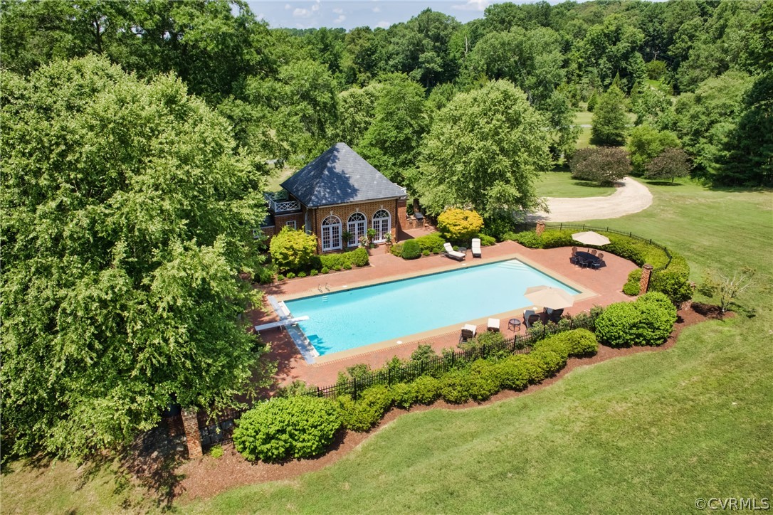 8899 River Road Henrico, VA 23229 - Photo 35 of 50 an aerial view of a house with a garden