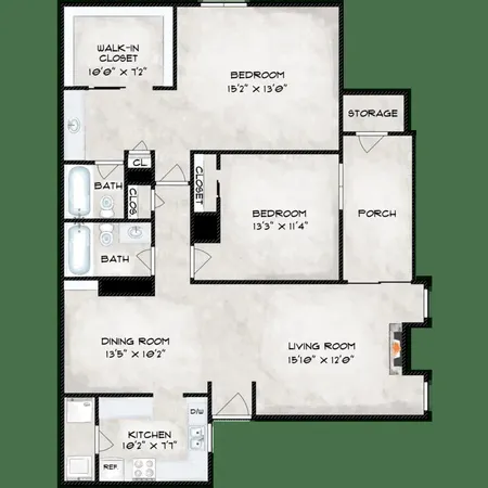 an empty room with a window