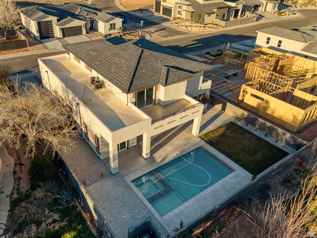 226 East 1100 North Hurricane, UT 84737 - Photo 5 of 49 Aerial perspective of suburban area featuring a pool area
