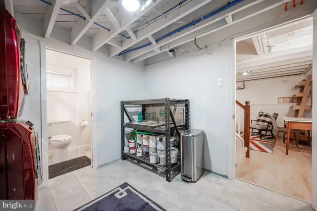 a view of a storage & utility room