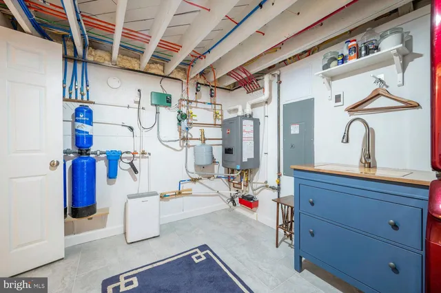 a room with storage and utility