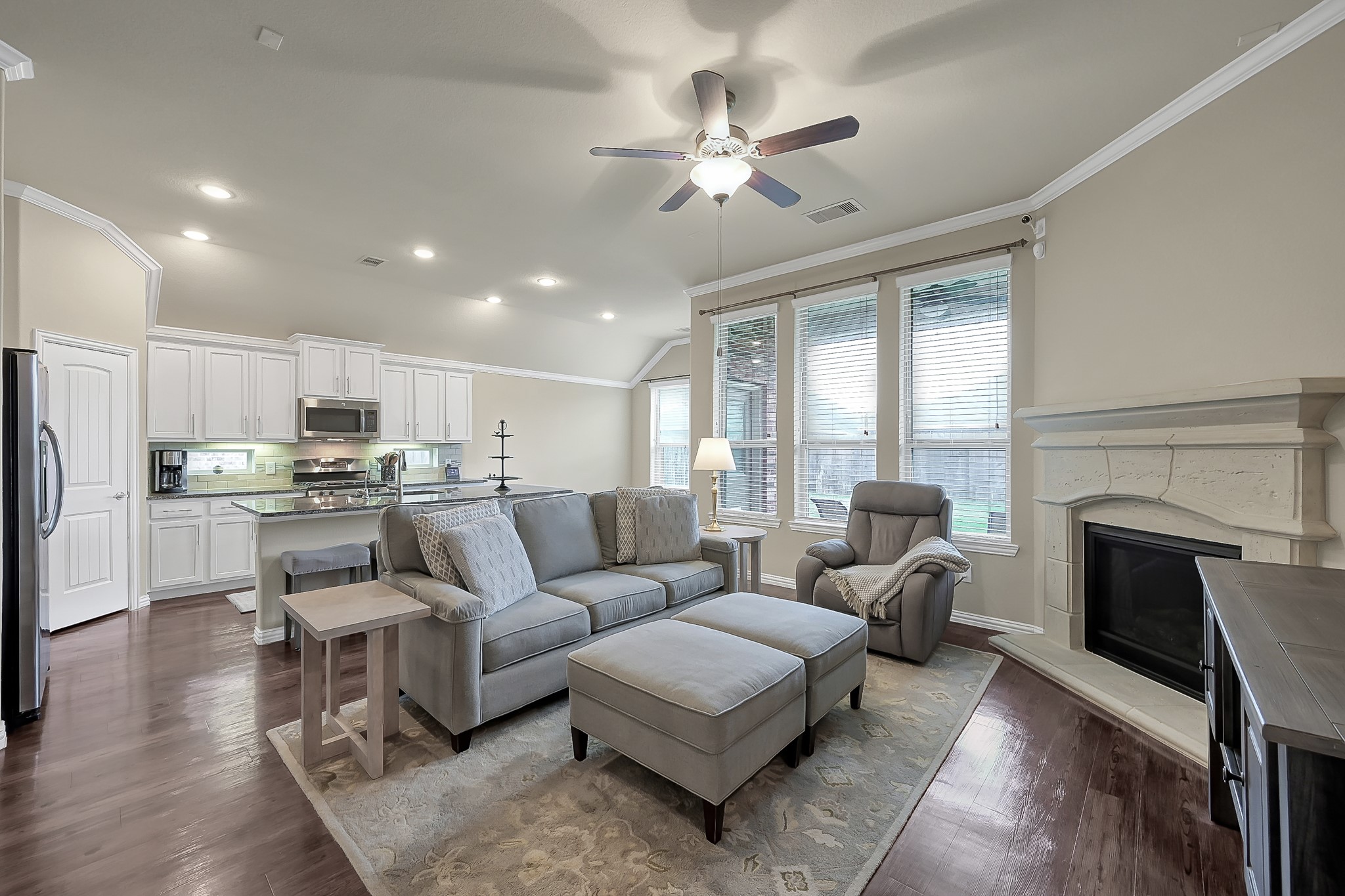 31711 Morning Ridge Lane Spring, TX 77386 - Photo 14 of 44 Open-concept familyroom with soaring ceilings and plenty of natural light.