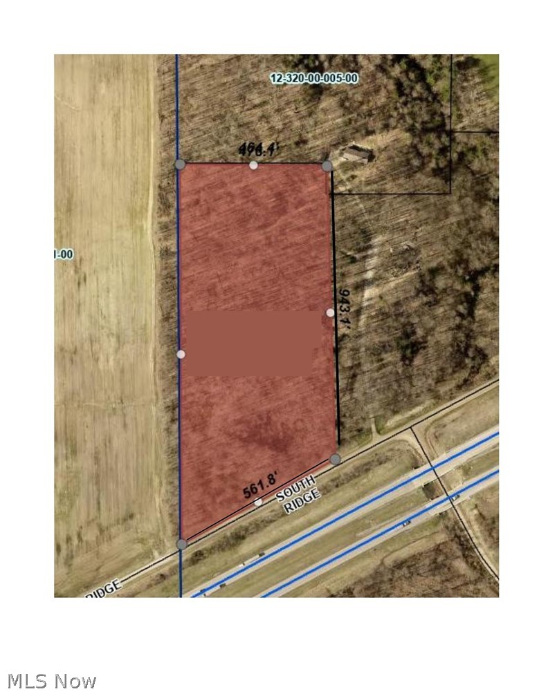 Areial of the 15 acre lot