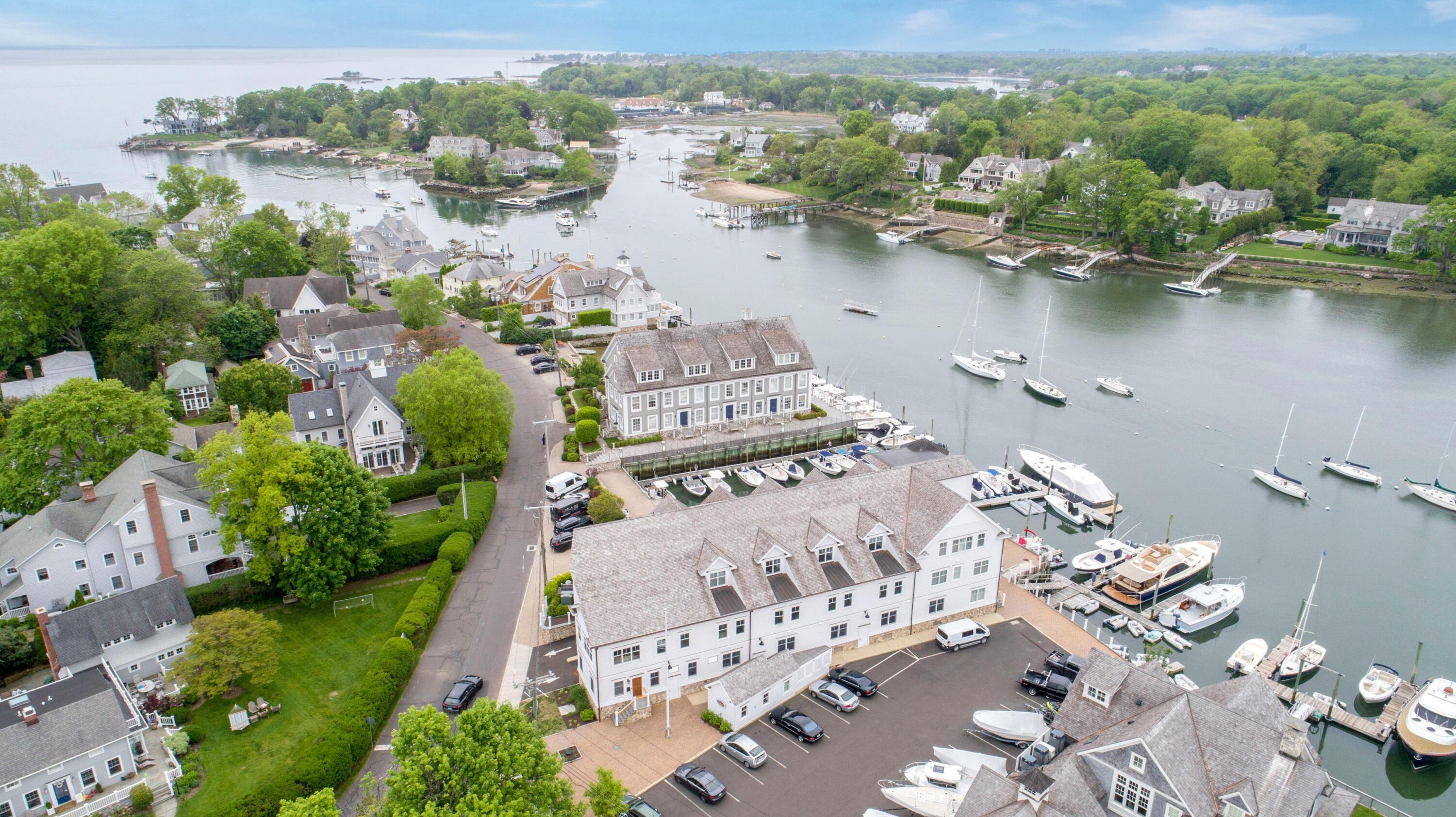 71 Rowayton Avenue, Unit 7 Rowayton, CT 06853 - Photo 26 of 31 an aerial view of a house with a lake view