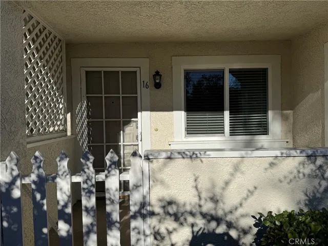 a view of wooden door