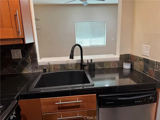 a close view of appliances and cabinets