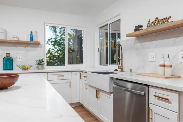 a close view of closet