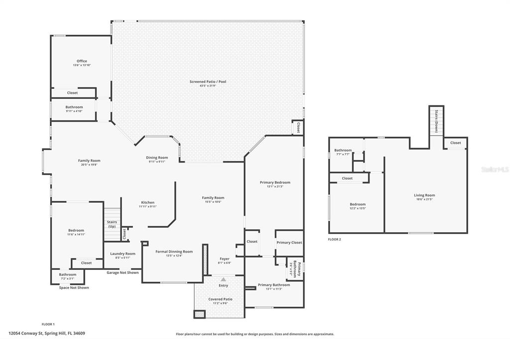 12054 Conway Street Spring Hill, FL 34609 - Photo 2 of 49 a picture of floor plan