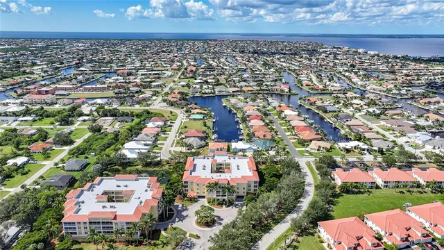 an aerial view of a city