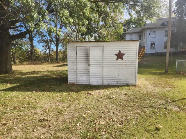 a backyard of a house