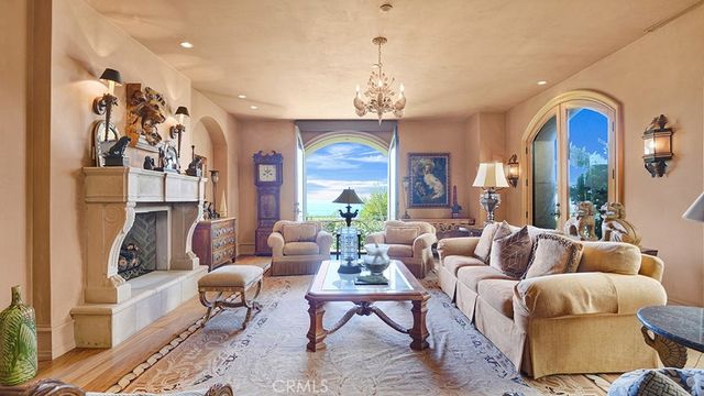 a view of a living room with furniture