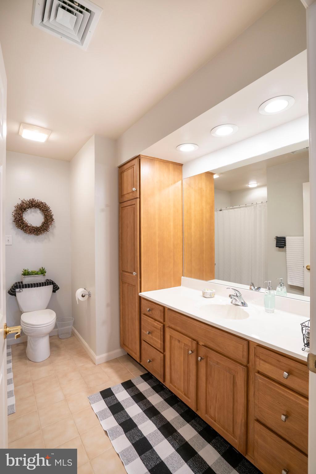 3291 Shellers Bend, Unit 715 State College, PA 16801 - Photo 33 of 45 a bathroom with a double vanity sink mirror and toilet