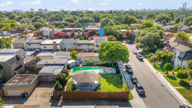 an aerial view of a city