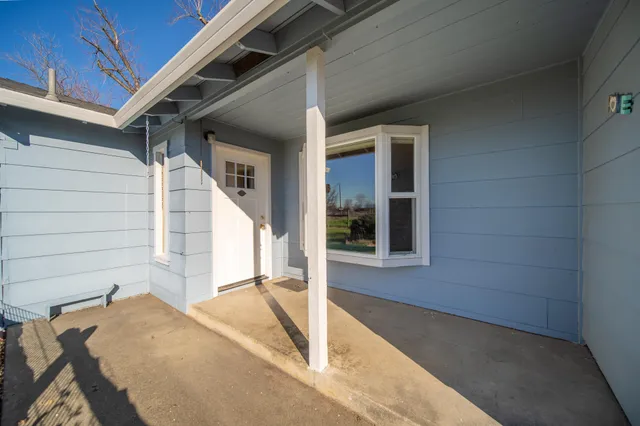 a view of the house front door