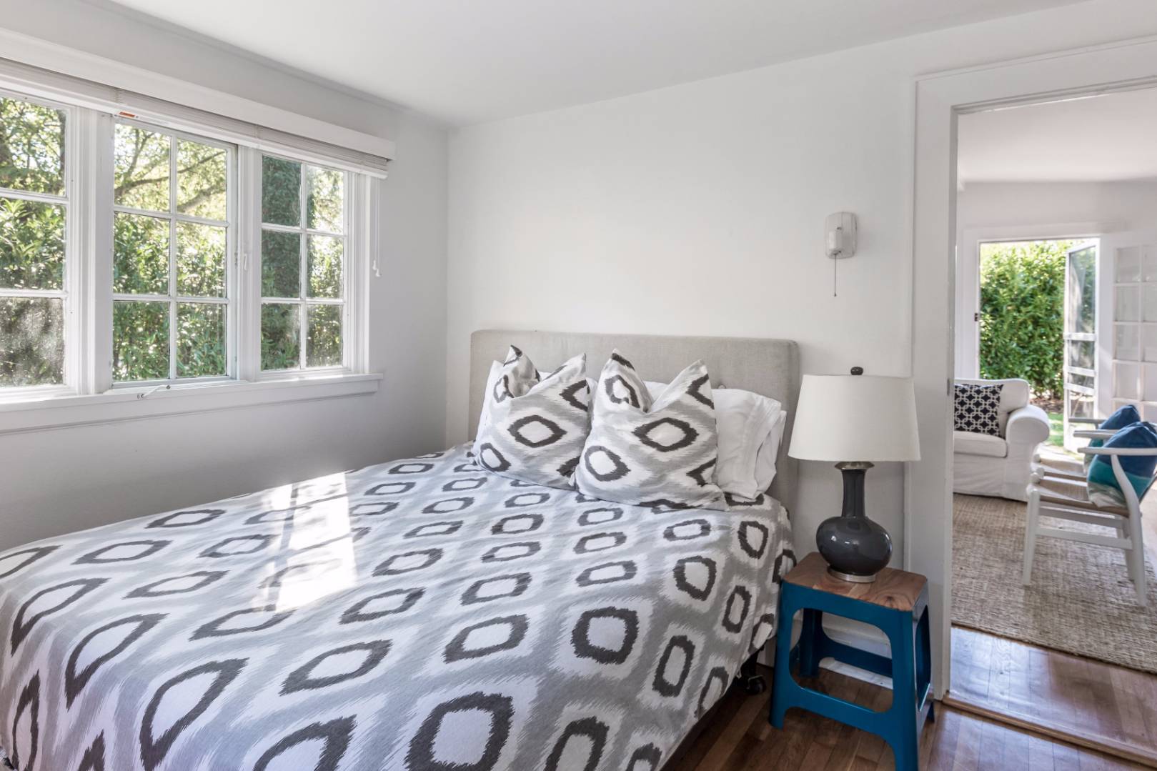 1 Sherrill Road East Hampton, NY 11937 - Photo 10 of 14 a bedroom with a bed and wooden floor