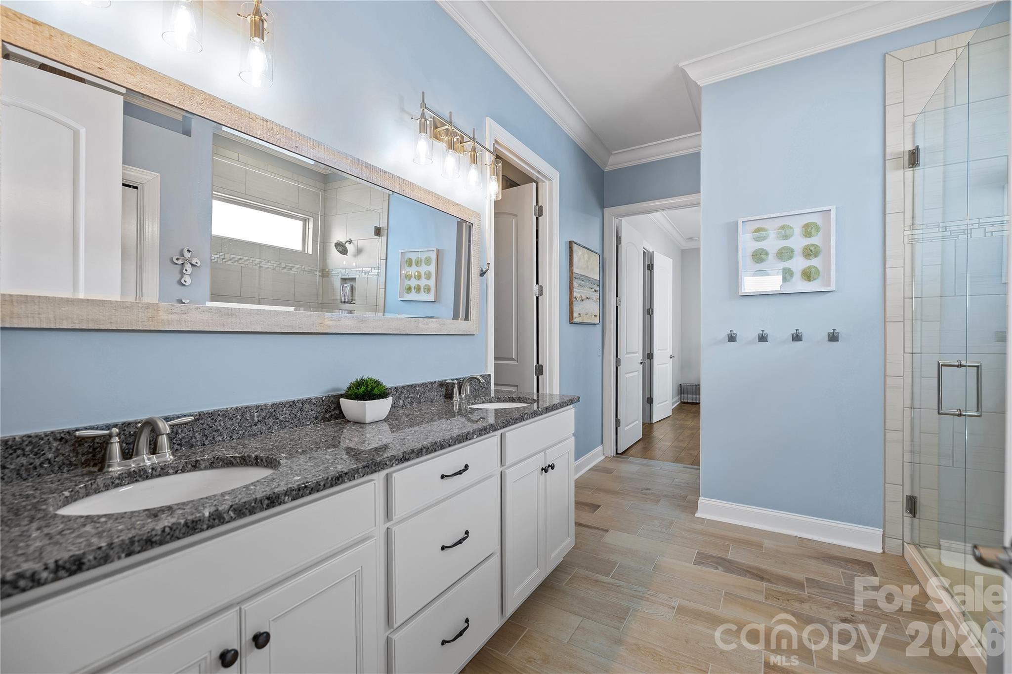 1106 Castle Road Fort Mill, SC 29707 - Photo 20 of 44 a spacious bathroom with double sink and a mirror