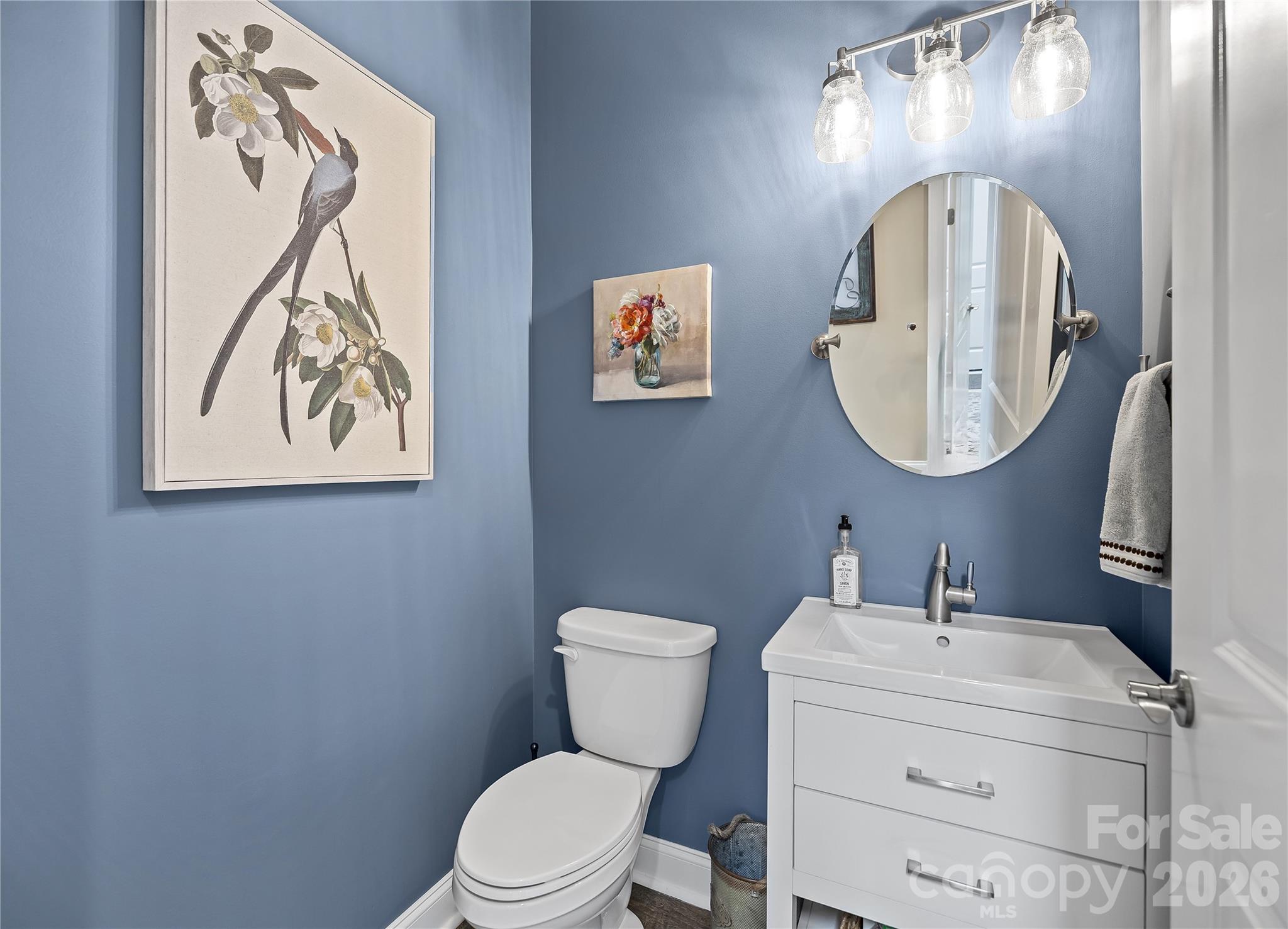1106 Castle Road Fort Mill, SC 29707 - Photo 28 of 44 a bathroom with a toilet a sink and mirror
