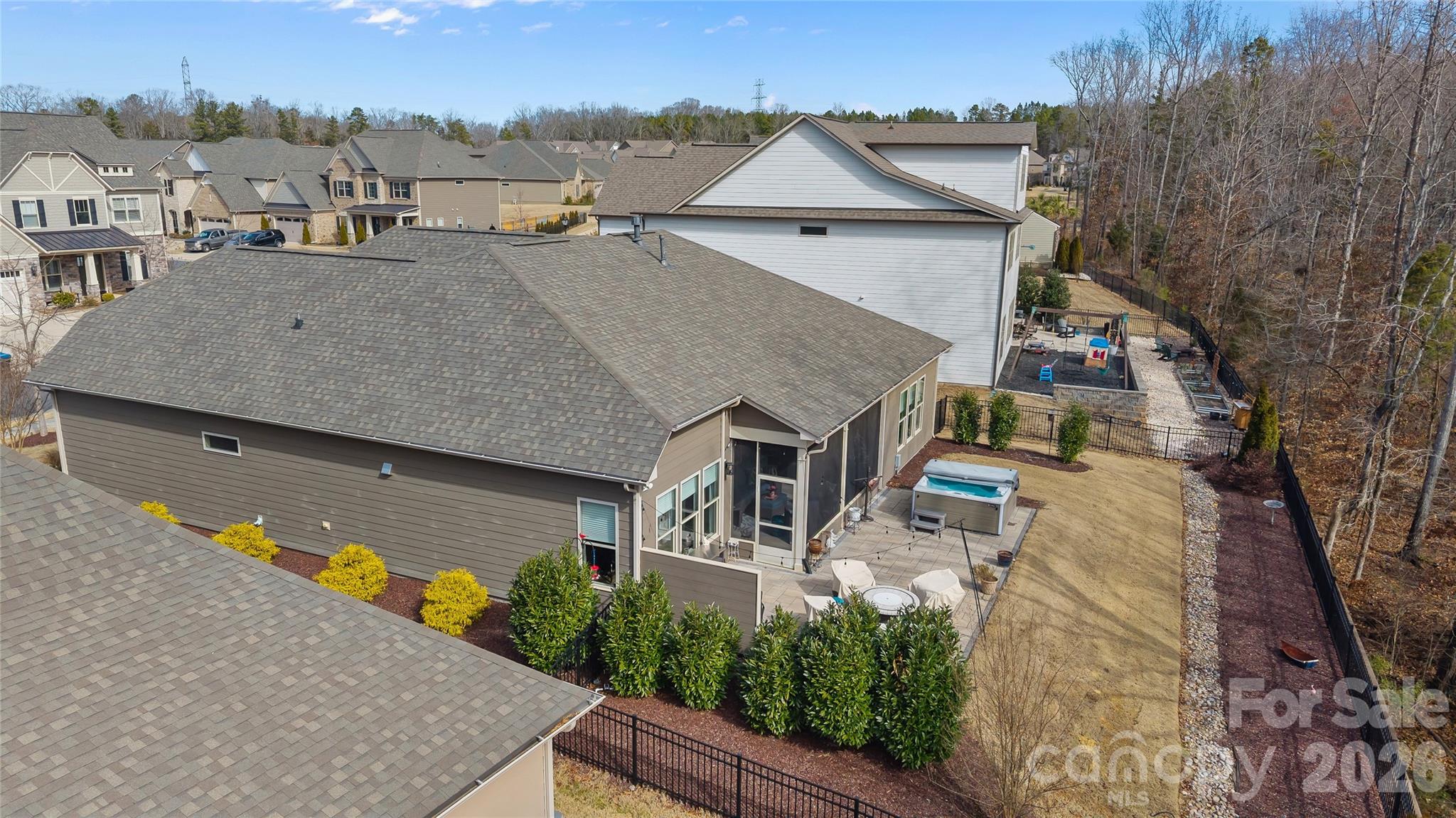 1106 Castle Road Fort Mill, SC 29707 - Photo 39 of 44 an aerial view of multiple houses with a yard