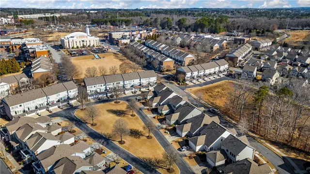 an aerial view of a city