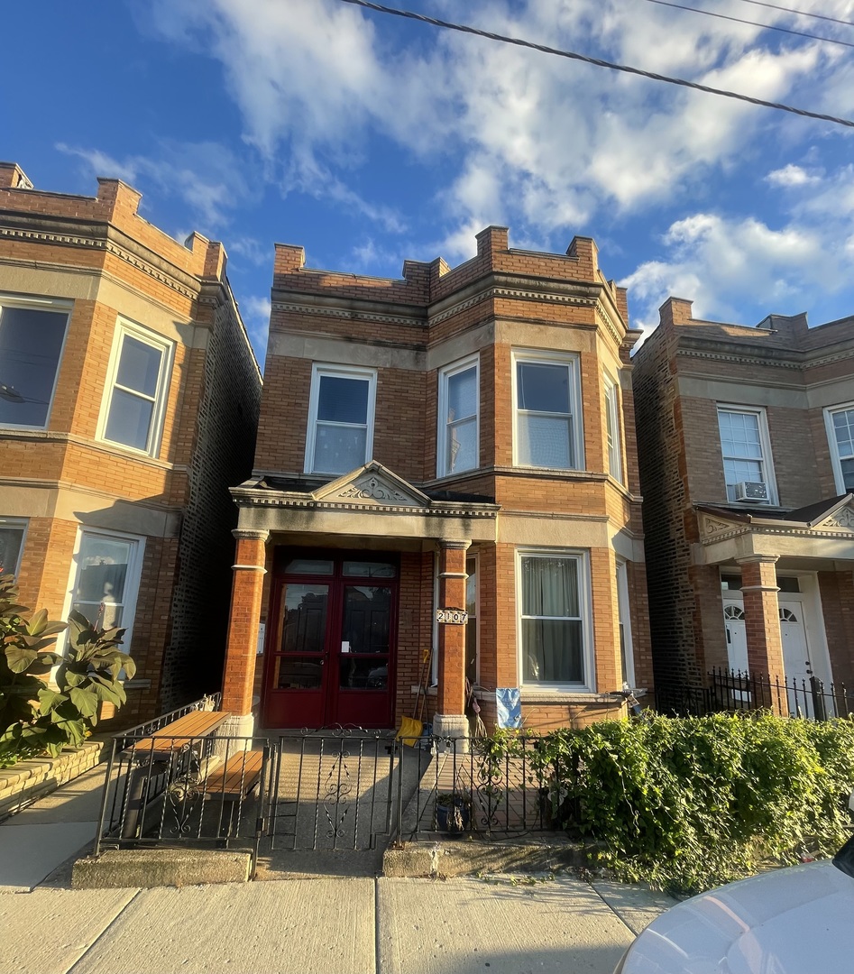 a front view of a house