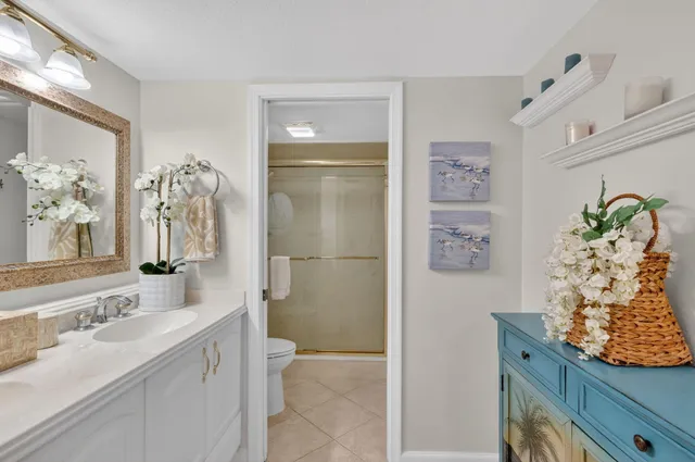 a view of balcony with wooden floor