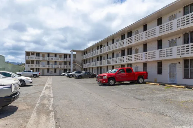 a car parked in front of a building