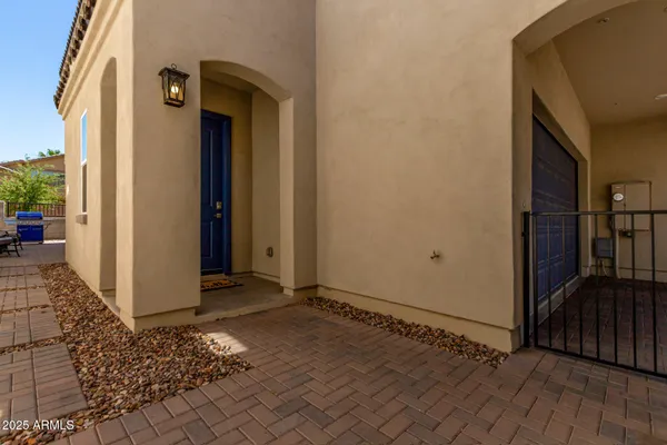 a view of an entryway with a door