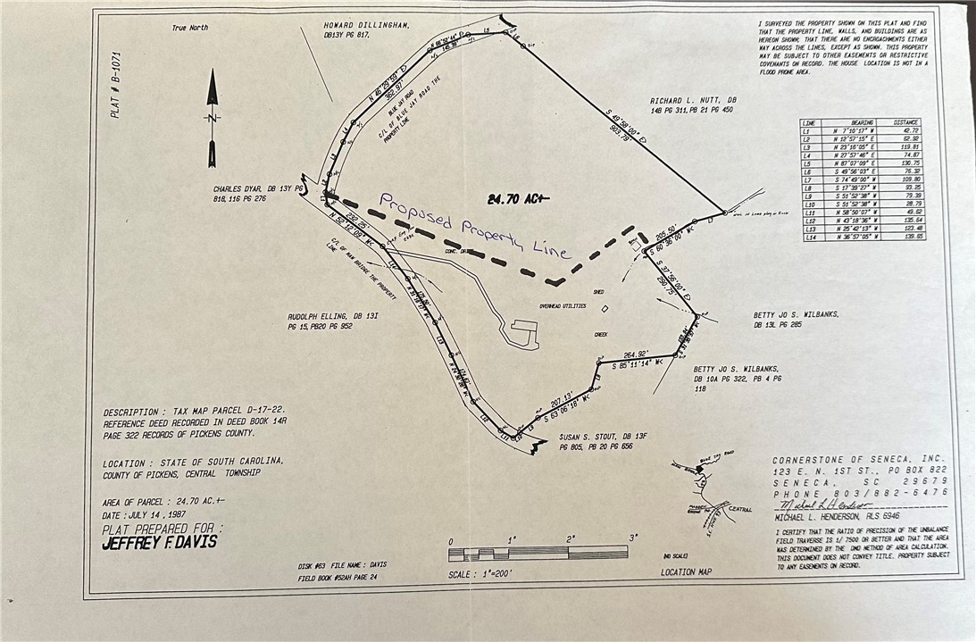 994 Maw Bridge Road Central, SC 29630 - Photo 3 of 31 Proposed Property Line