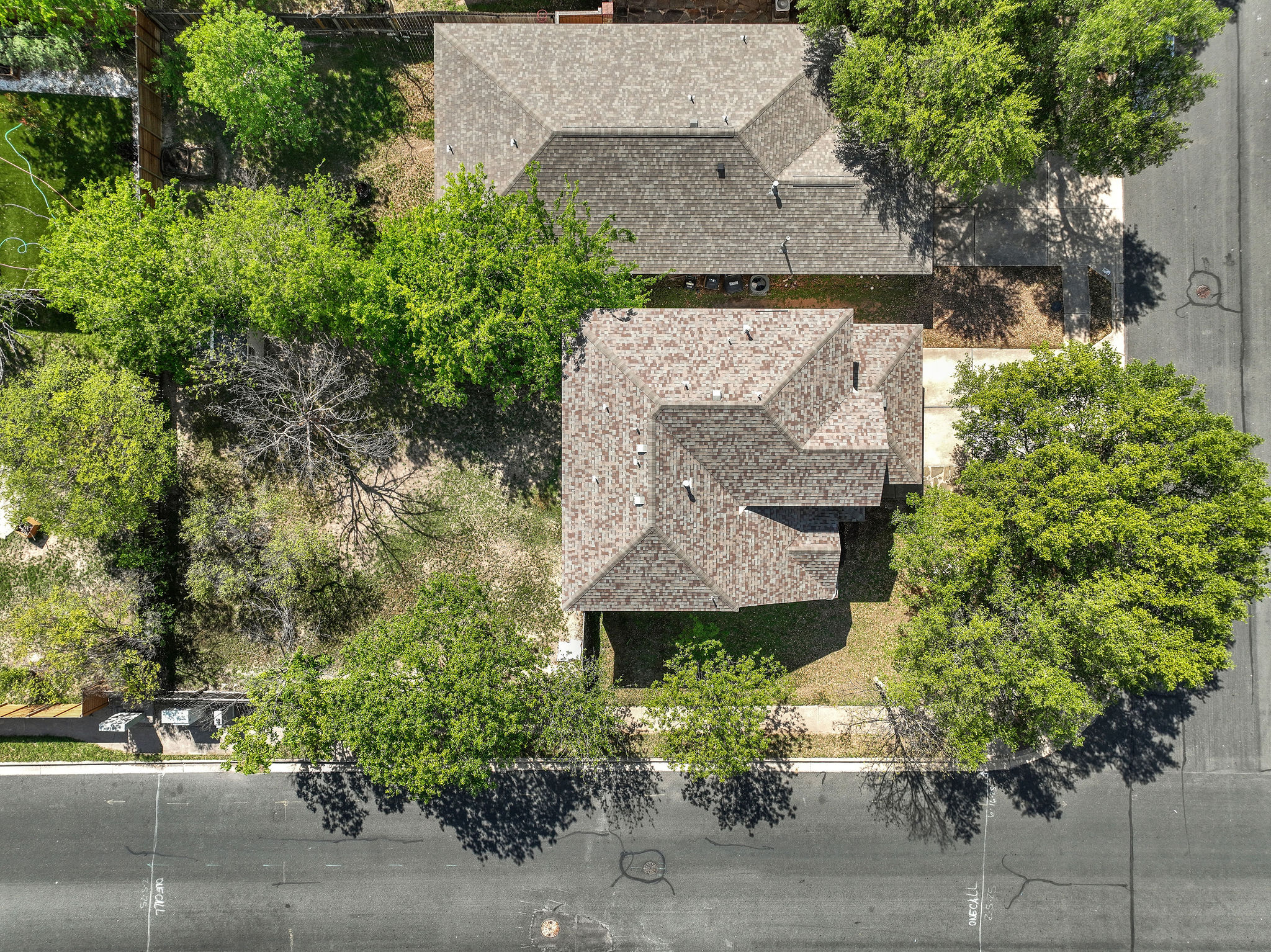 501 Shep Street Austin, TX 78748 - Photo 38 of 40 an aerial view of a house with a yard and plants