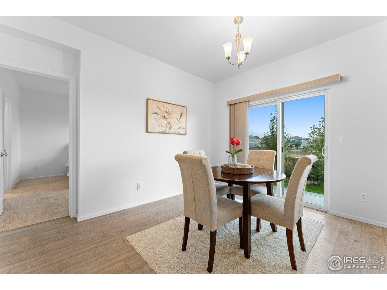 501 Buckrake Street Severance, CO 80550 - Photo 20 of 50 a view of a dining room with furniture window and wooden floor