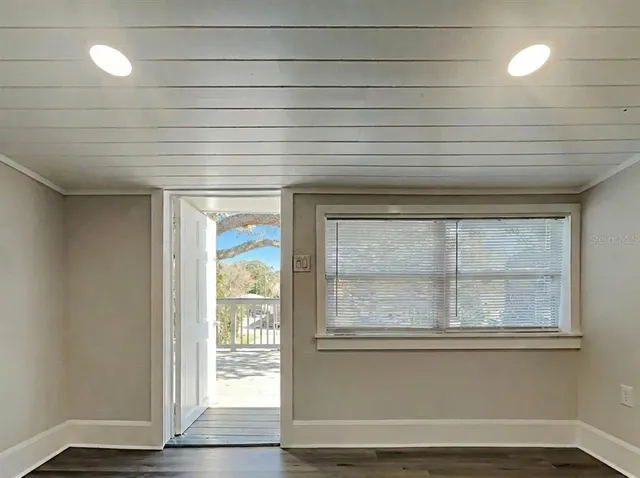 a bathroom with a window