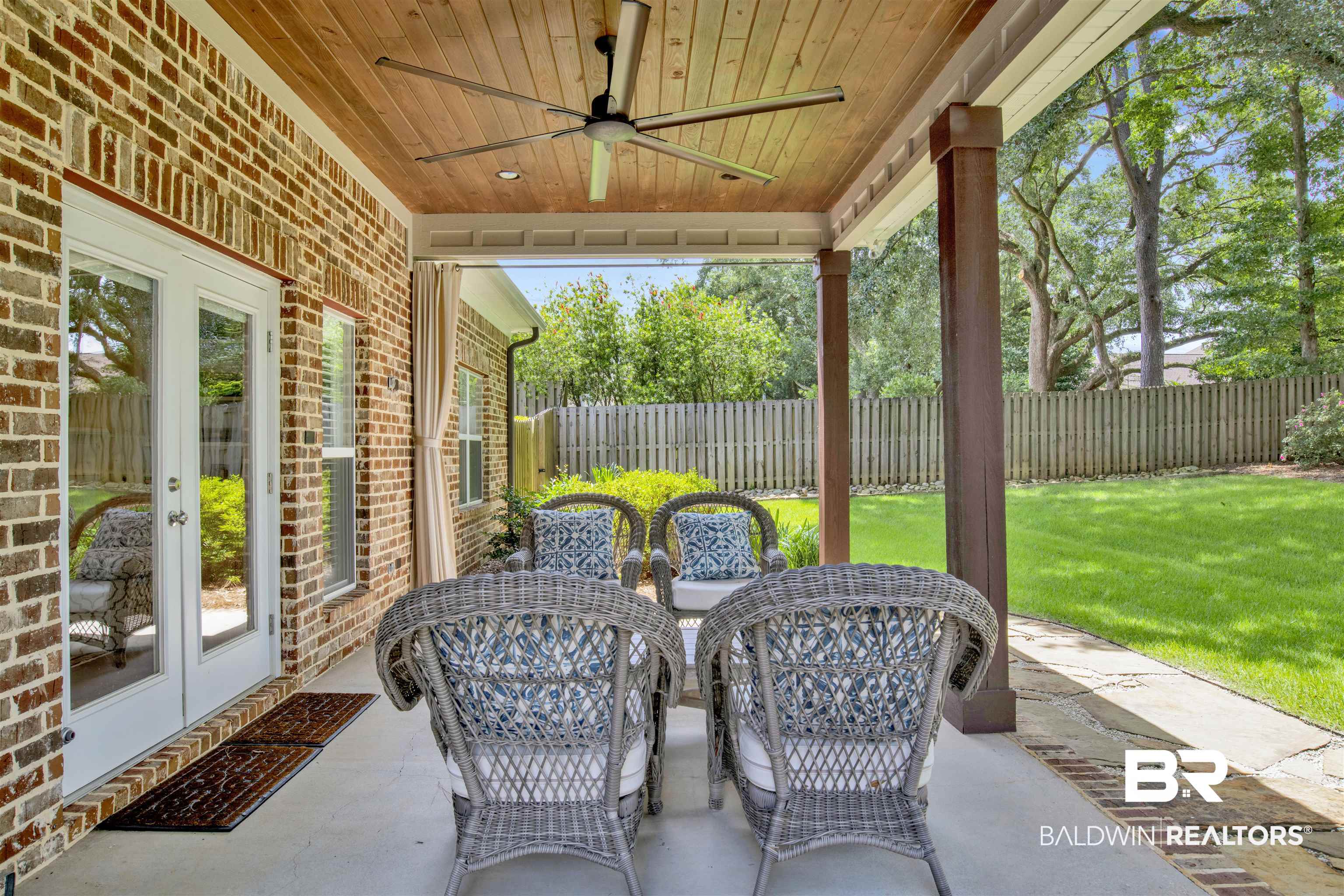 131 Sedgefield Avenue Fairhope, AL 36532 - Photo 43 of 50 View of patio / terrace featuring french doors and ceiling fan