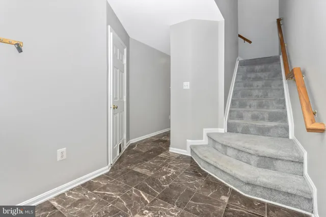 a view of wooden door