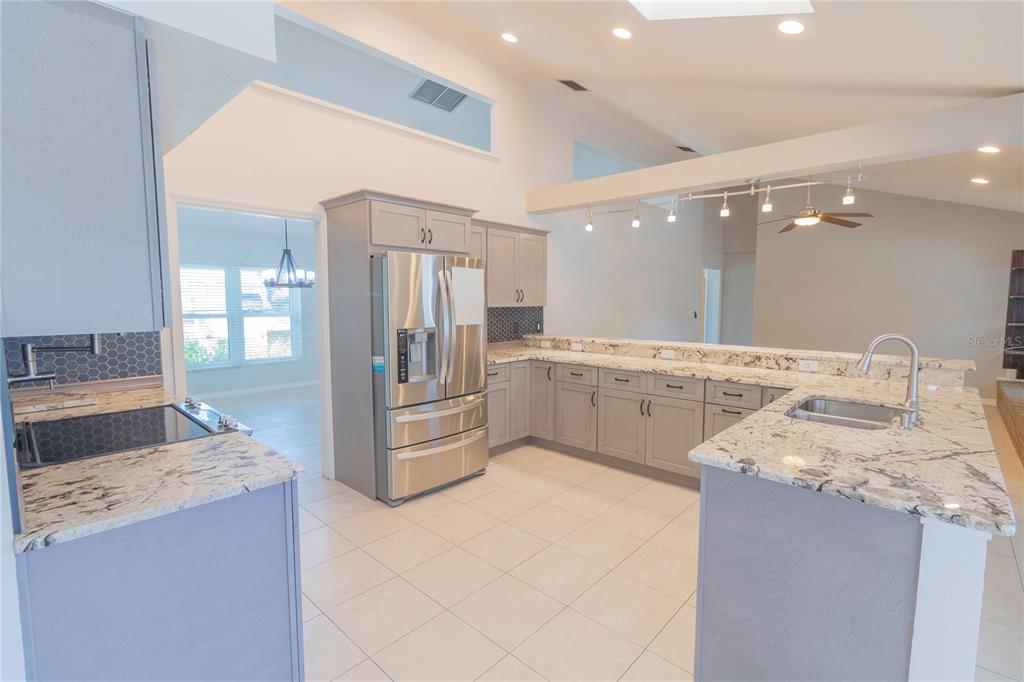 3908 Rosedale Drive Brandon, FL 33511 - Photo 29 of 44 a large kitchen with granite countertop a sink a counter top space stainless steel appliances and cabinets