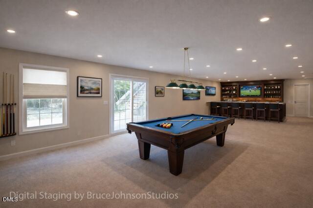 12212 Ashton Woods Lane Raleigh, NC 27614 - Photo 39 of 50 a room with pool table and windows